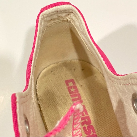 Converse All Star Chuck Taylor low top lace up neon pink canvas sneakers shoes - Picture 11 of 11